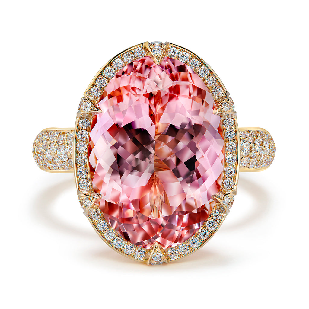Morganite Rose Brute De Madagascar – 9,33 Carats, 17 X 13,2 Mm, Pierre Rare
