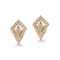 Load image into Gallery viewer, D Flawless Diamond Earrings set in 18K Yellow Gold