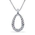 Load image into Gallery viewer, The Raindrop D Flawless Diamond Necklace set in 18K White Gold