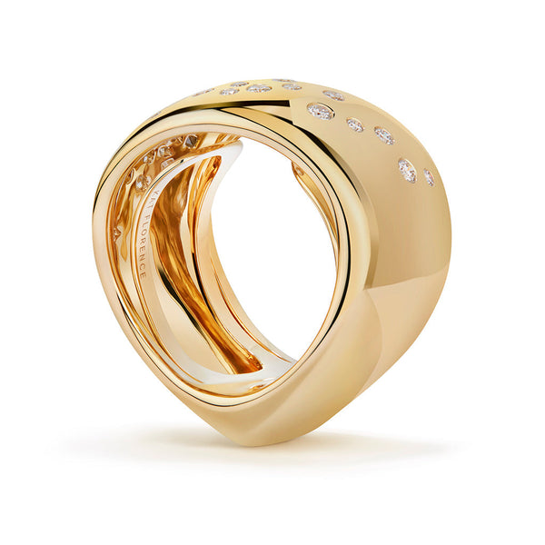 Milky Way D Flawless Diamond Ring set in 18K Gold