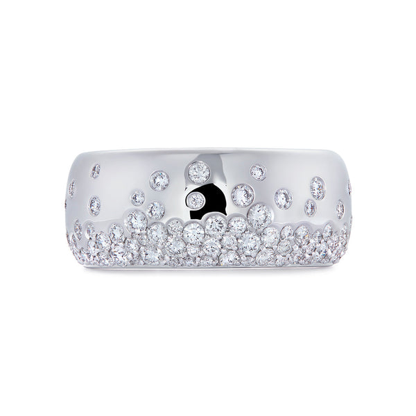 D Flawless Diamond Ring set in 18K White Gold