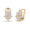 Bild in Galerie-Betrachter laden, D Flawless Diamond Earrings set in 18K Yellow Gold