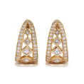 Load image into Gallery viewer, D Flawless Diamond Earrings set in 18K Yellow Gold