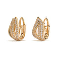 Load image into Gallery viewer, The Flame D Flawless Diamond EarringsÊ set in 18K Yellow Gold