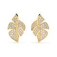 Load image into Gallery viewer, D Flawless Diamond Earrings set in 18K Yellow Gold