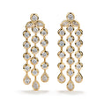 Load image into Gallery viewer, D Flawless Diamond Earrings set in 18K Yellow Gold