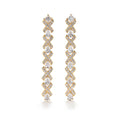 Load image into Gallery viewer, D Flawless Diamond Earrings set in 18K Yellow Gold