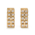 Load image into Gallery viewer, D Flawless Diamond Earrings set in 18K Yellow Gold