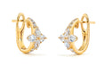 Load image into Gallery viewer, D Flawless Diamond Earrings set in 18K Yellow Gold