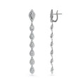 Load image into Gallery viewer, The Diamond Drops D Flawless Diamond EarringsÊ set in 18K White Gold