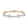 Load image into Gallery viewer, The Deco Eternity D Flawless Diamond Bracelet set in 18K Yellow Gold