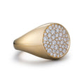 Load image into Gallery viewer, The Full Moon Pinky D Flawless Diamond Ring set in 18K Yellow Gold