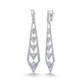 Load image into Gallery viewer, The Chevron Drops D Flawless Diamond EarringsÊ set in 18K White Gold