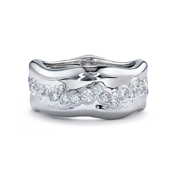Mini Bubbles D Flawless Diamond Ring set in 18K White Gold