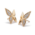 Load image into Gallery viewer, D Flawless Diamond Earrings set in 18K Yellow Gold