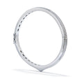 Load image into Gallery viewer, The Bold D Flawless Diamond Bangle set in 18K White Gold