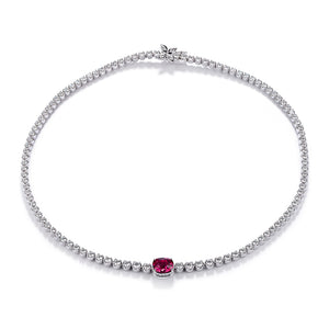 Burmese Jedi Spinel Necklace with D Flawless Diamonds set in 18K White Gold