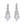Load image into Gallery viewer, D Flawless Diamond Earrings set in 18K White Gold
