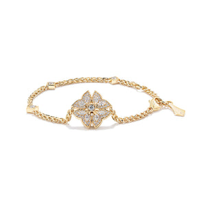 D Flawless Diamond Bracelet set in 18K Yellow Gold