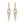 Load image into Gallery viewer, D Flawless Diamond Earrings set in 18K Yellow Gold
