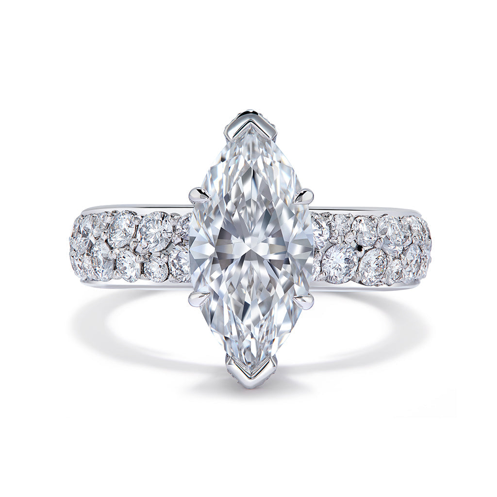 D Flawless Golconda Diamond Ring with D Flawless Diamonds set in