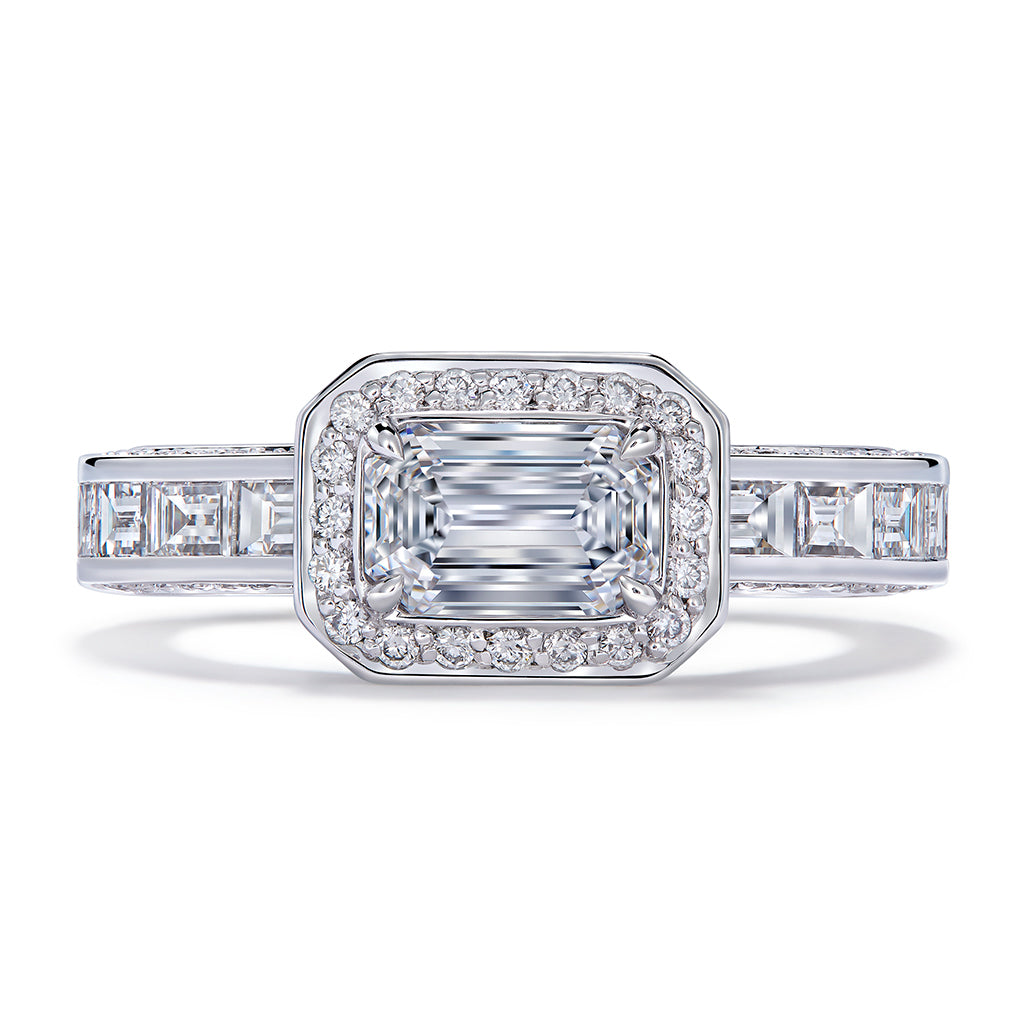 D Flawless Golconda Diamond Ring with D Flawless Diamonds set in 18K White Gold