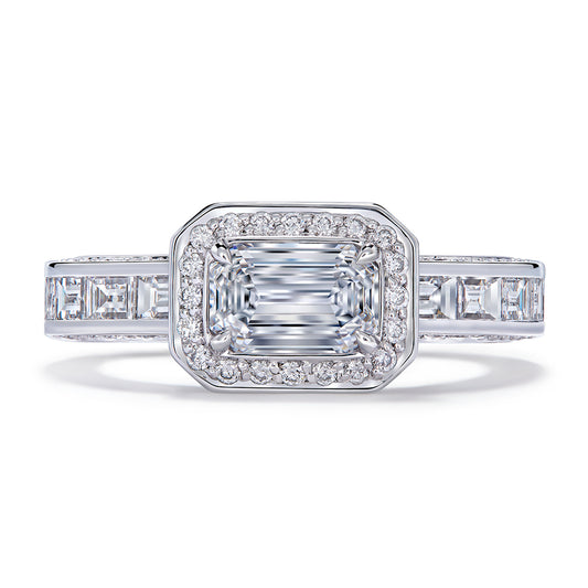 D Flawless Golconda Diamond Ring with D Flawless Diamonds set in 18K White Gold