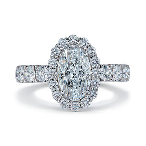 D Flawless Golconda Diamond Ring with D Flawless Diamonds set in Platinum