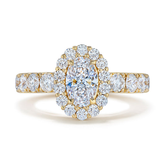 D Flawless Golconda Diamond Ring with D Flawless Diamonds set in 18K Yellow Gold