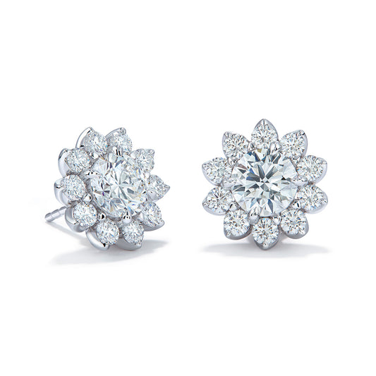 D Flawless Golconda Diamond Earrings with D Flawless Diamonds set in Platinum