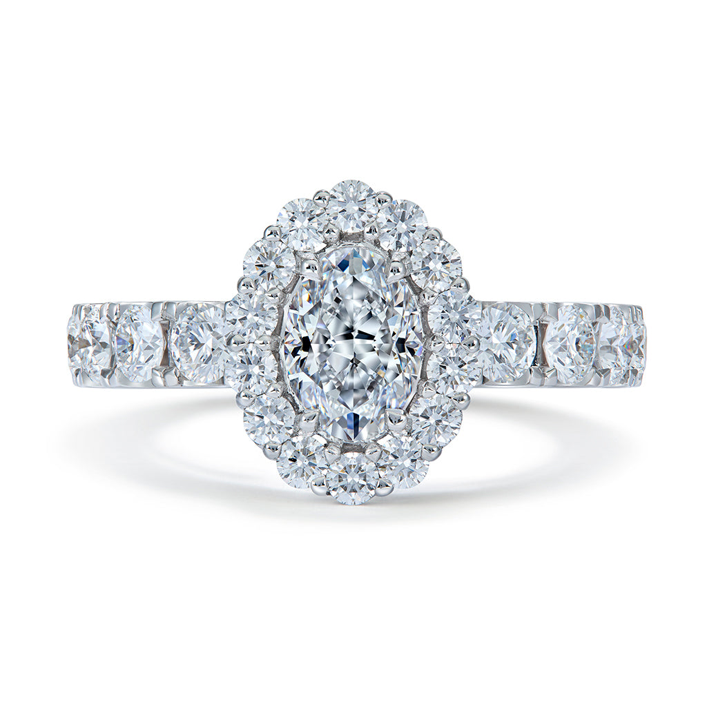 D Flawless Golconda Diamond Ring with D Flawless Diamonds set in Platinum