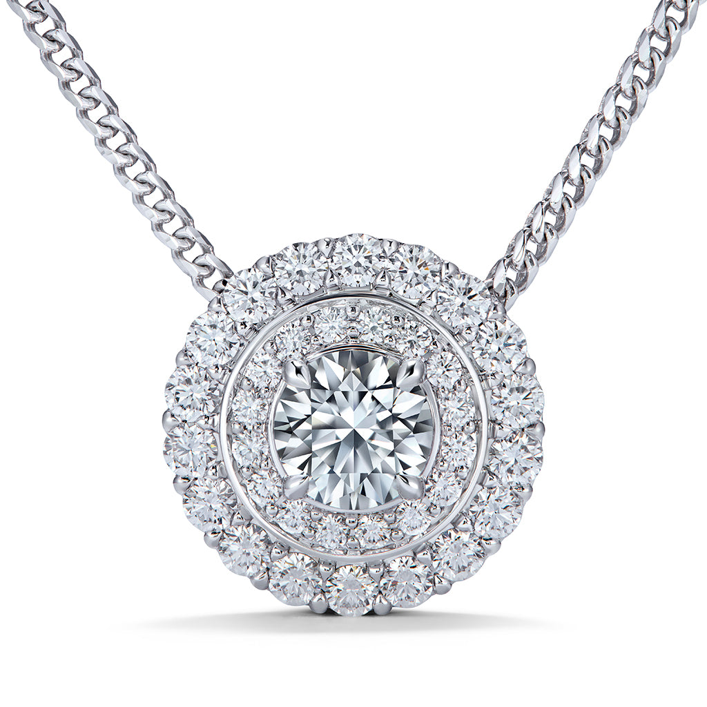 D Flawless Golconda Diamond Necklace with D Flawless Diamonds set in 18K White Gold