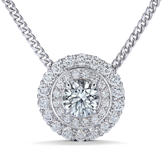 D Flawless Golconda Diamond Necklace with D Flawless Diamonds set in 18K White Gold