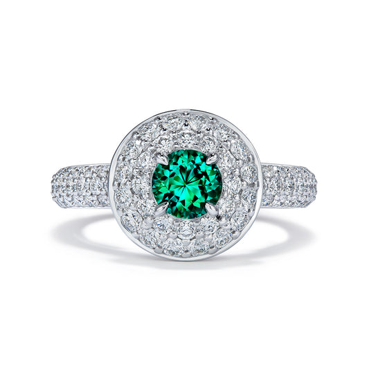 Prismatine Ring with D Flawless Diamonds set in 18K White Gold
