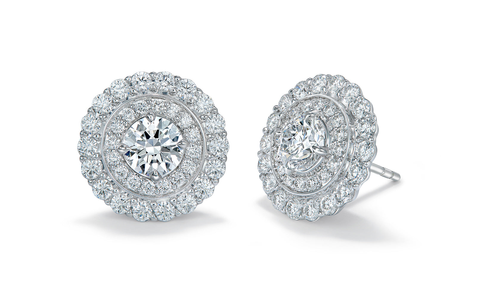 D Flawless Golconda Diamond Earrings with D Flawless Diamonds set in 18K White Gold
