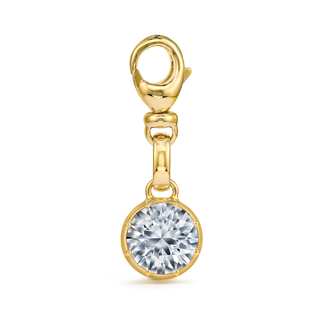 Neon White Tourmaline Pendant with D Flawless Diamonds set in 18K Yellow Gold
