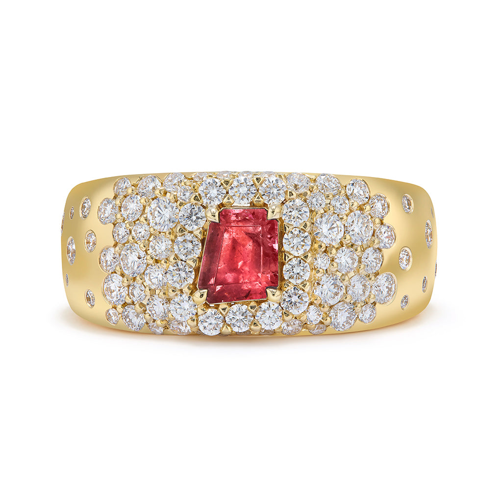 Historical 100% Change Russian Alexandrite Ring with D Flawless Diamonds set in 18K Yellow Gold