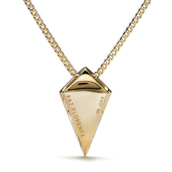 Golden Kite D Flawless Diamond Necklace set in 18K Yellow Gold