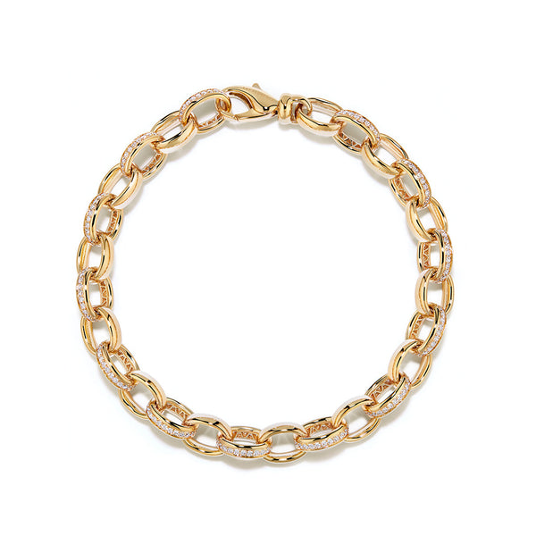 D Flawless Diamond Bracelet set in 18K Gold