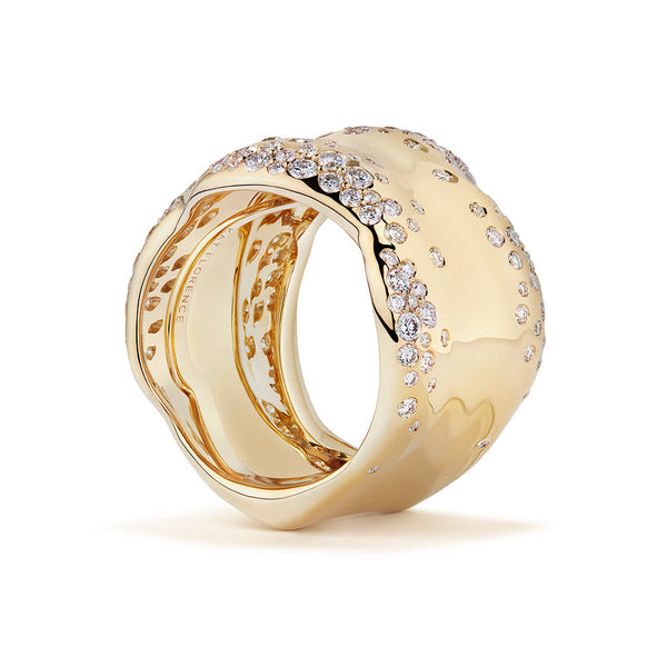 Cosmic Dust D Flawless Diamond Ring set in 18K Gold