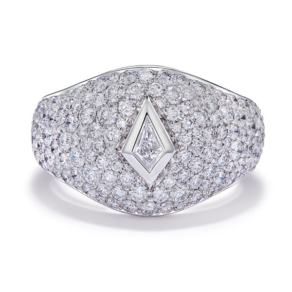 King Kite D Flawless Diamond Ring set in 18K White Gold