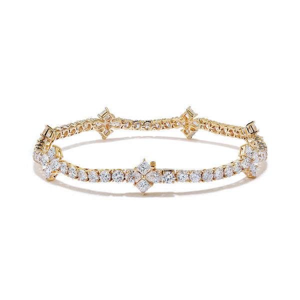 Deco Eternity D Flawless Diamond Bracelet set in 18K Gold