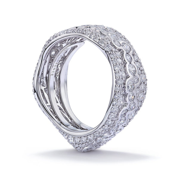 Bubbles D Flawless Diamond Ring set in 18K Gold