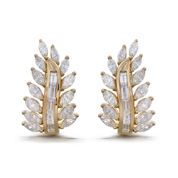 D Flawless Diamond Earrings set in 18K White Gold