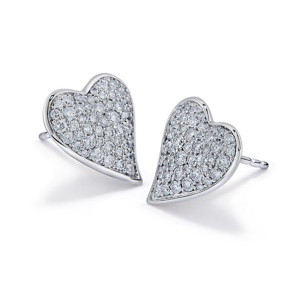 Diamond Sweetheart D Flawless Diamond Earrings set in 18K Gold