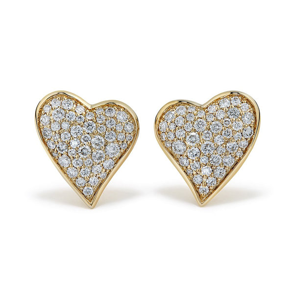 Diamond Sweetheart D Flawless Diamond Earrings set in 18K Gold