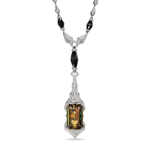 Zultanite Necklace with D Flawless Diamonds set in 18K White Gold
