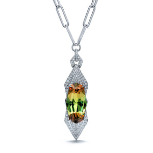Zultanite Necklace with D Flawless Diamonds set in 18K White Gold