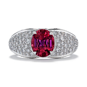 Spinel Ring with D Flawless Diamonds set in Platinum