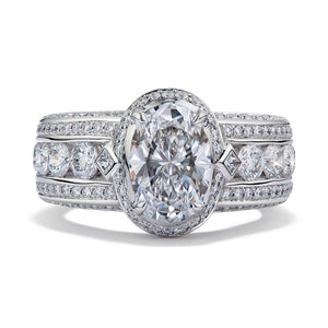 D Flawless Golconda Diamond Ring with D Flawless Diamonds set in Platinum
